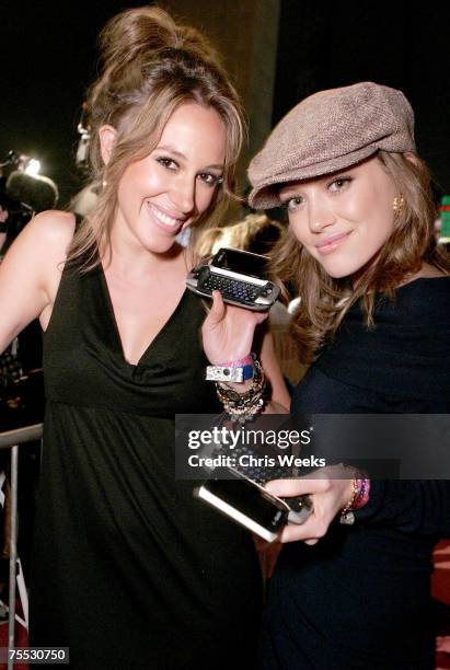 Haylie Duff and Hilary Duff at the The Paladium in Hollywood, California