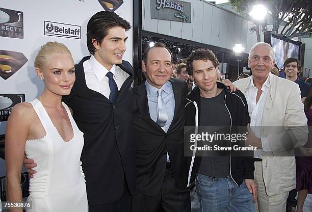 Kate Bosworth, Brandon Routh, Kevin Spacey, Bryan Singer and Frank Langella at the Mann's Village and Bruin Theaters in Westwood, California