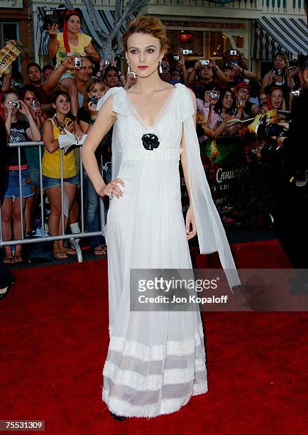 Keira Knightley at the "Pirates of the Caribbean: Dead Man's Chest" Los Angeles Premiere - Arrivals at Disneyland/Main Street in Anaheim, California.