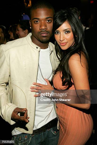 Ray J and Kim Kardashian at the Roosevelt Hotel in Hollywood, California