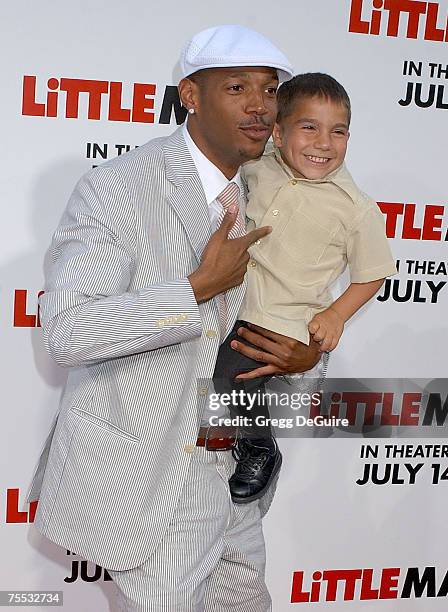 Marlon Wayans and Linden Porco at the Mann National Theatre in Westwood, California