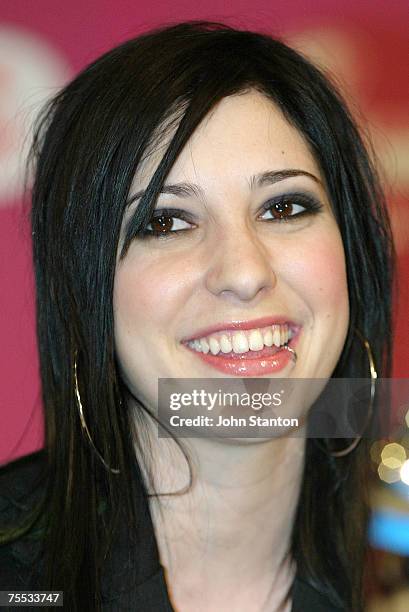 Jess Origilasso of The Veronica's at the Sydney Hilton in Sydney, Australia.