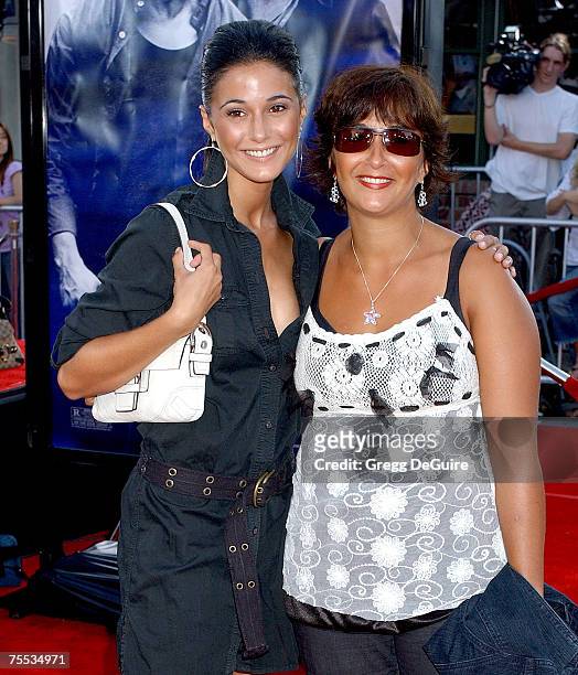 Emmanuelle Chriqui and sister at the Mann Village in Westwood, California