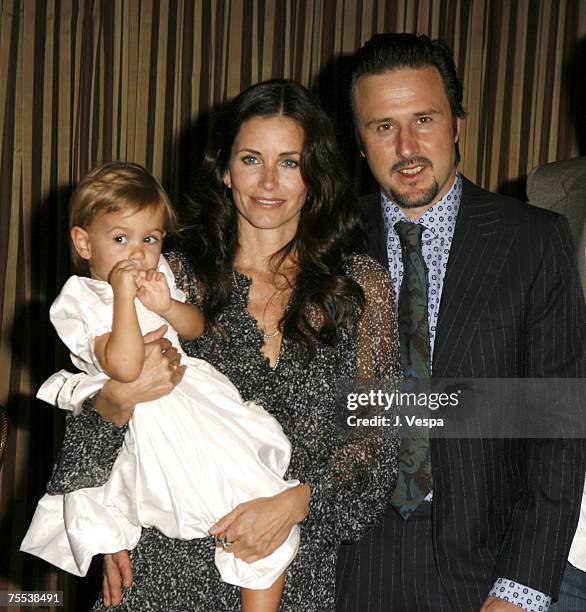 Coco Arquette, Courteney Cox Arquette and David Arquette in Los Angeles, California