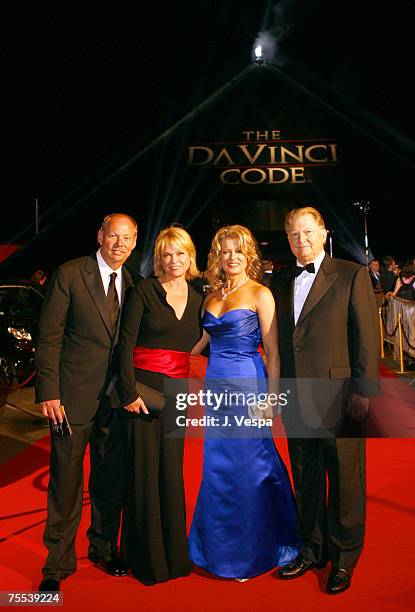 Steve Blue, Linda Bell Blue, Mary Hart and Burt Sugarman at the Old Port in Cannes, France.