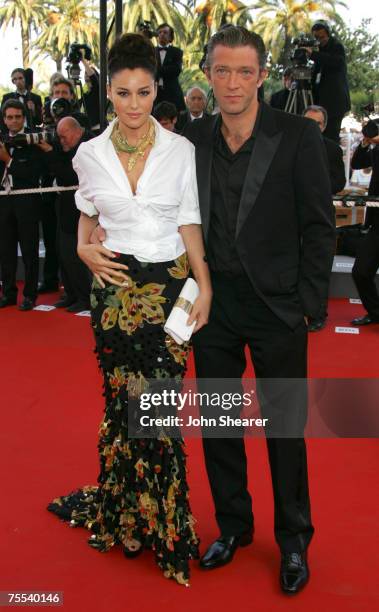 Monica Bellucci and Vincent Cassel at the Palais des Festival in Cannes, France.