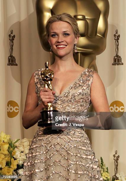 Reese Witherspoon, winner Best Actress in a Leading Role for ?Walk the Line? at the Kodak Theatre in Hollywood, California