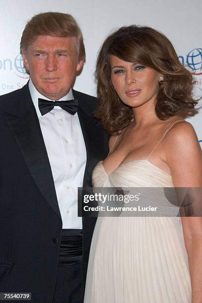 Donald Trump and Melania Trump at the "The Smile Collection" - Operation Smile's Annual Charity Dinner and Live Auction at Skylight Studios in New...