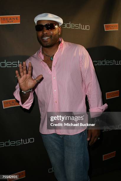 Actress Mathew St. Patrick arrives at the decadestwo grand re-opening celebration on July 18, 2007 in Los Angeles, California.