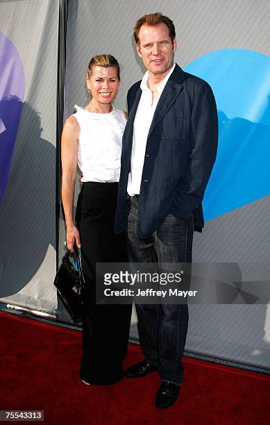 Actress Beth Toussaint-Coleman and actor Jack Coleman arrive at the "NBC TCA Party" at the Beverly Hilton Hotel on July 17, 2007 in Beverly Hills,...