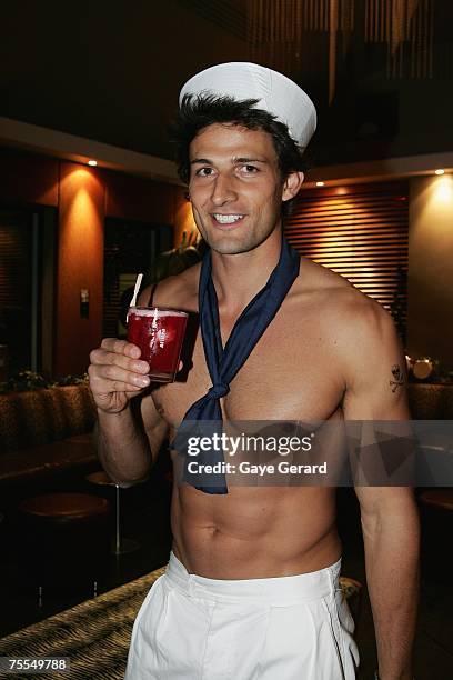 Model Tim Robards attends the "Hello, Sailor!" themed Social Diary Winter Drinks Party at SOHO Bar on July 19, 2007 in Sydney, Australia.