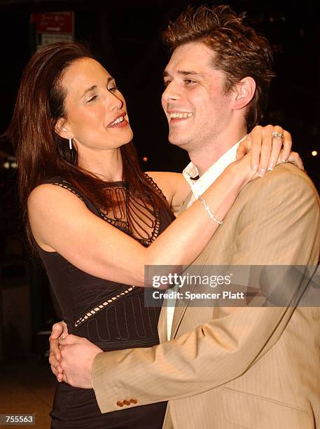 Actors Andie MacDowell and Kenny Doughty attend the premiere of the film "Crush" April 1, 2002 in New York City.