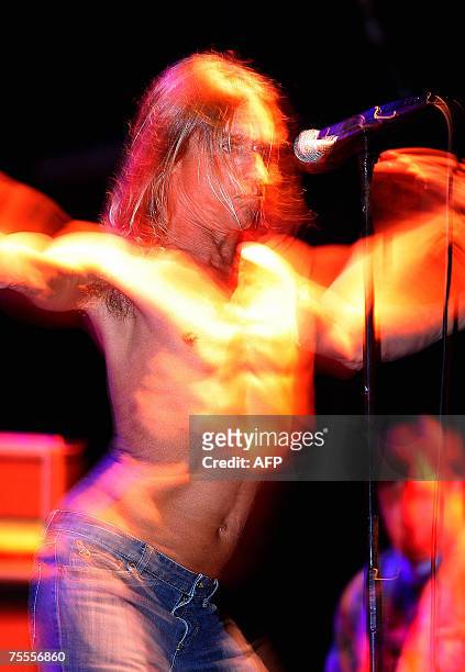 Iggy Pop and The Stooges, perform during the International Festival of Benicasim 19 July 2007. AFP PHOTO / ALBERTO SAIZ