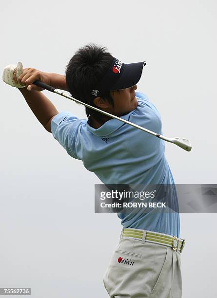 La Jolla, UNITED STATES: Ryo Ishikawa of Japan on day three of the Junior World Golf Championships at Torrey Pines Golf Course in La Jolla,...