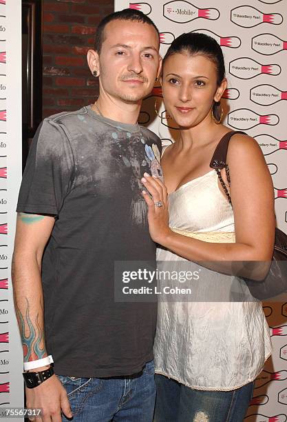 Chester Bennington of Linkin Park and wife Talinda Bennington