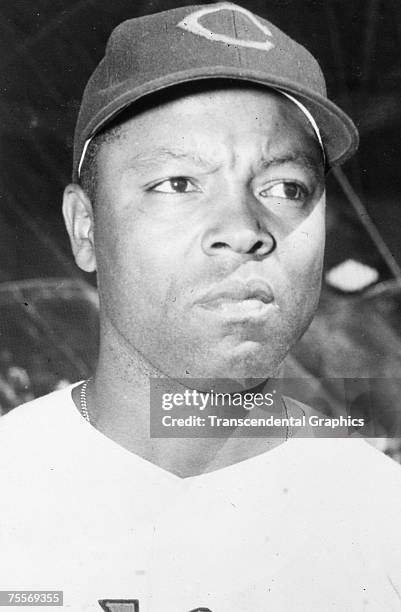 Qunicy Trouppe, Negro League catcher, poses in his Cleveland Indians uniform during the one season he spent in the major leagues in 1952.