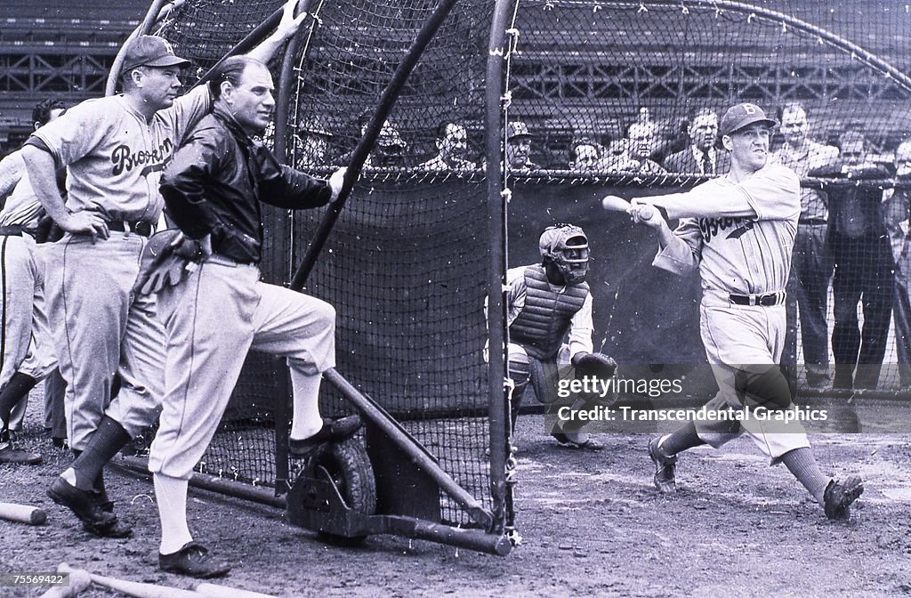 Leo Durocher Dodgers Batting Cage
