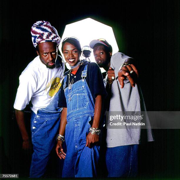 Wyclef Jean, Lauryn Hill and Praz of the Fugees on 8/16/96 in Chicago, Il.