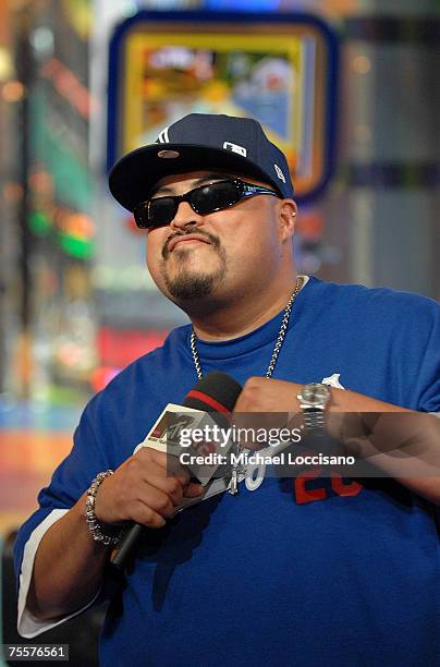 Rapper Down Aka Kilo visits "MiTRL" at MTV Studios Times Square on July 17, 2007 in New York City.