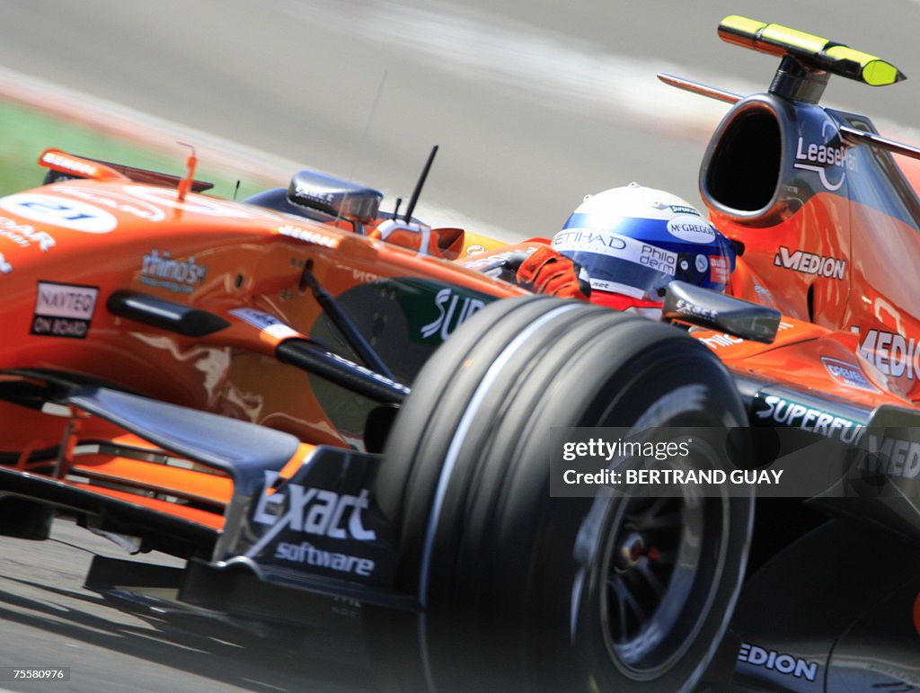 German Spyker MF1 driver Markus Winkelh...