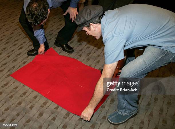 Andy Kindler, Greg Fitzsimmons: Greg Fitzsimmons and Andy Kindler lay out the red carpet at the Just For Laughs Comedy Festival at the Hyatt Regency...