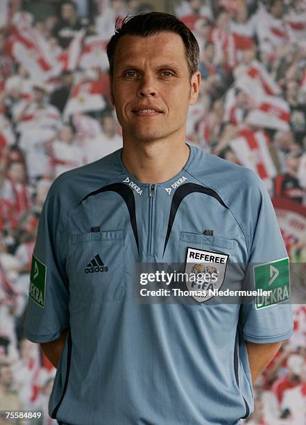 Michael Weiner is seen during the German Football Association Referee meeting and press conference on July 21, 2007 in Altensteig, Germany.