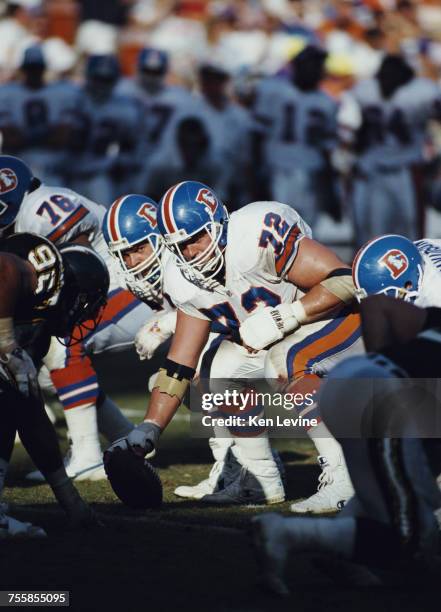 Keith Kartz, Cornerback for the Denver Broncos prepares to take the snap during the American Football Conference West game against the San Diego...