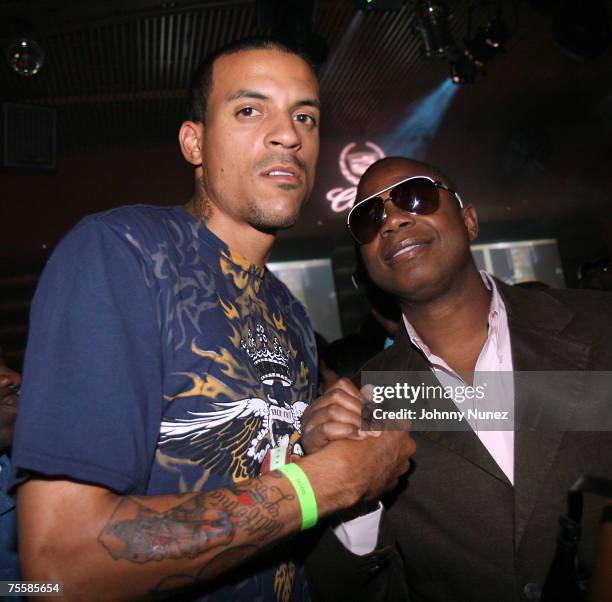 Matt Barnes and Doug E. Fresh attends Chris Webber's Bada Bling Celeberty Bash Weekend - Day 1