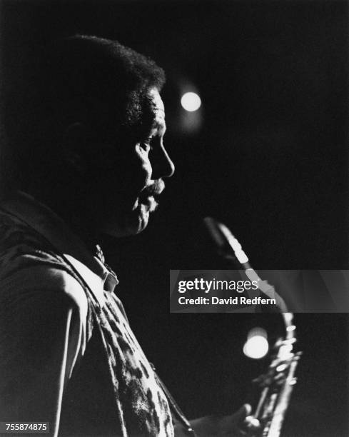 American jazz tenor saxophonist Dexter Gordon , circa 1975.