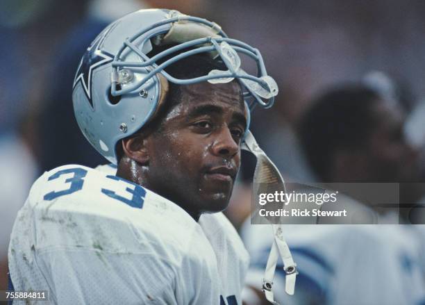 Tony Dorsett, Running Back for the Dallas Cowboys during the National Football Conference East game against the New York Giants on 20 September 1987...