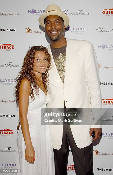 Natasha Duffy and Former Basketball player John Salley arrives at DesignCare 2007 held on July 21, 2007 in Malibu, California.