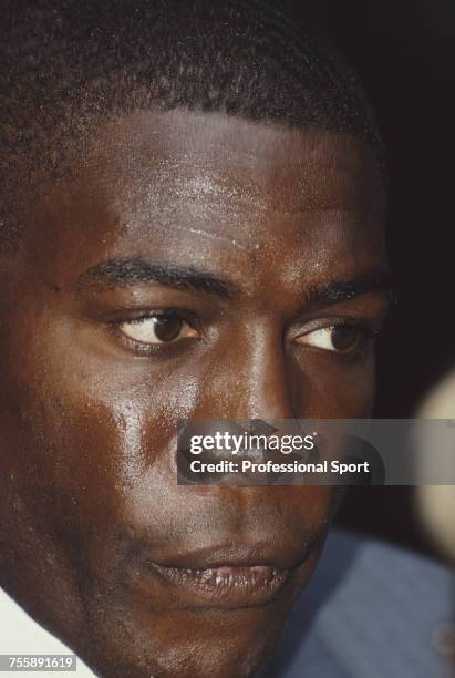 English professional heavyweight boxer Frank Bruno pictured on 20th August 1992.