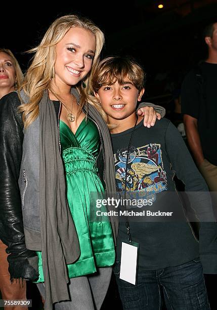 Actress Hayden Panettiere and actor Jasnen Panettiere attend the Orange County Fylers game at Cal State Fullerton on July 21, 2007 in Fullterton,...