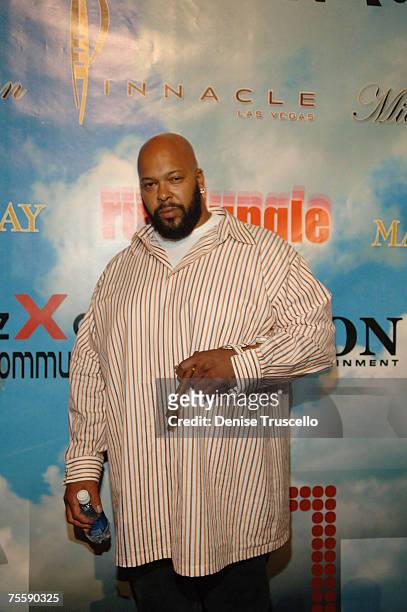 Suge Knight arrives at Winky Wrights official after fight party hosted by Magic Johnson at RumJungle Nightclub on July 21, 2007 in Las Vegas, Nevada.