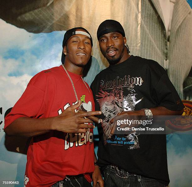 Edward Davis and his brother professional basketball player Ricky Davis arrives at Winky Wrights official after fight party hosted by Magic Johnson...