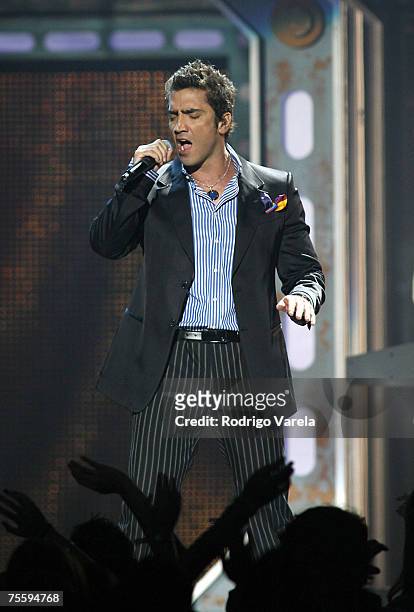 Alejandro Fernandez performs live at the Premios Juventud Awards at the University of Miami BankUnited Center on July 19, 2007 in Miami, Florida.