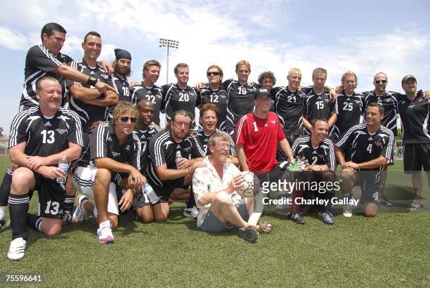Members of the Hollywood United Football Club, including actor Ray Winstone , actor Jimmy Jean-Louis , musician Steve Jones , actor John Hurt , actor...