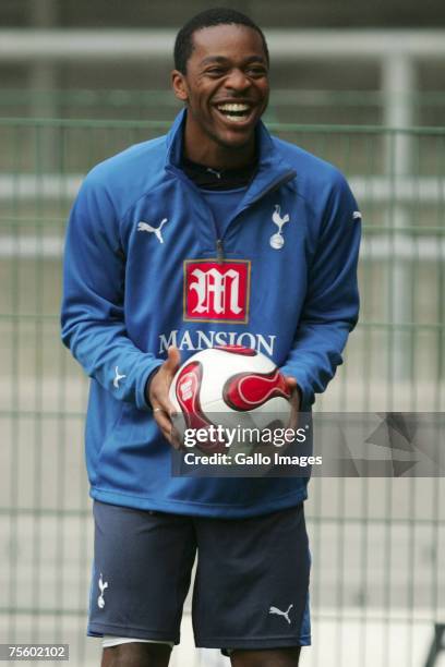 Ledley King during the Tottenham Hotspur training session held at Newlands stadium on July 23, 2007 in Cape Town, South Africa.