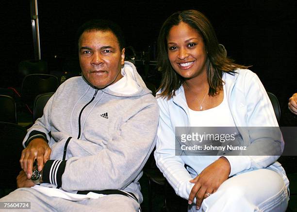 Muhammad Ali and Laila Ali