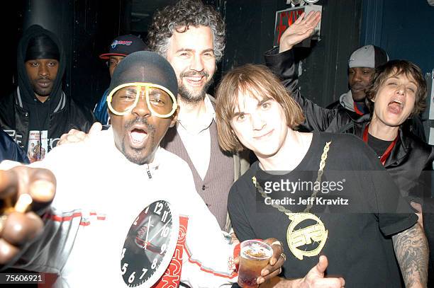 Flavor Flav with Wayne Coyne and Steven Drozd of the Flaming Lips