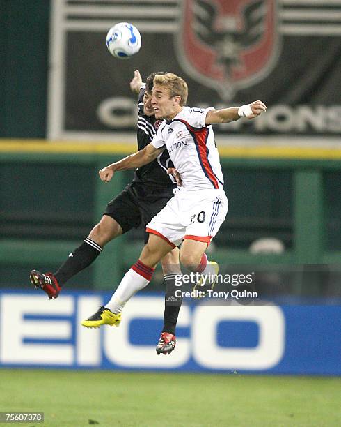 One of the many air battles between Facundo Erpen and Taylor Twellman. DC United still without a win this season at least managed to grab a point on...