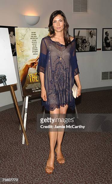 Actress Famke Janssen arrives during the premiere of "The Ten" at the DGA Theater on July 23, 2007 in New York City.