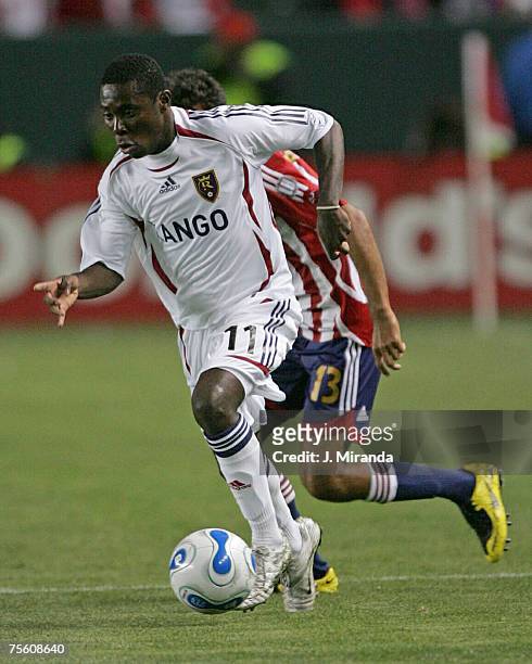 Real Salt Lake's Freddy Adu against Chivas USA at the Home Depot Center, in Carson, California on April 21, 2007.
