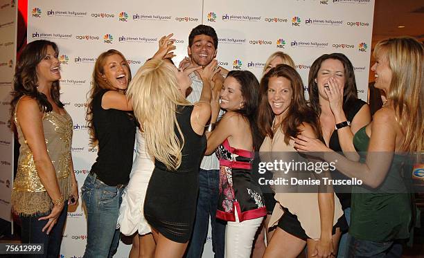 Professional tennis player Mark Philippoussis Age Of Love Contestants Jayanna Howerton, Adelaide Dawson, Lauren Bryant, Tessa Walker, Lynn Borges,...