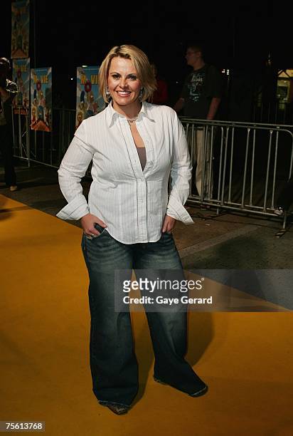 Host of "The Biggest Loser" Ajay Rochester arrives on the yellow carpet at "The Simpsons Movie" Australian premiere at Hoyts Entertainment Quarter,...