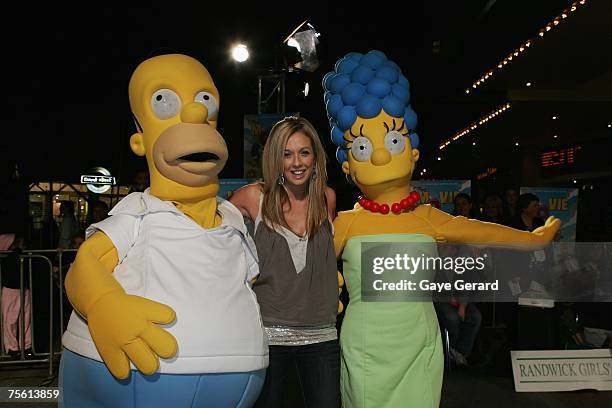 Bree Amer, TV Host of "Big Brother" arrives on the yellow carpet at "The Simpsons Movie" Australian premiere at Hoyts Entertainment Quarter, Moore...