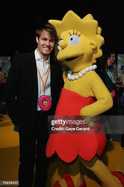 Jonathan Pease arrives on the yellow carpet at "The Simpsons Movie" Australian premiere at Hoyts Entertainment Quarter, Moore Park on July 24, 2007...