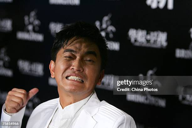 Taiwan star Jacky Wu attends the press conference of "Big Time Spender" at a hotel on July 24, 2007 in Beijing, China. Swedish television company...