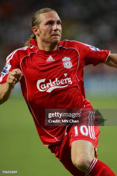 Andriy Voronin of Liverpool in action during the pre-season Barclays Asia Trophy match between Liverpool FC and South China FC at Hong Kong Stadium...