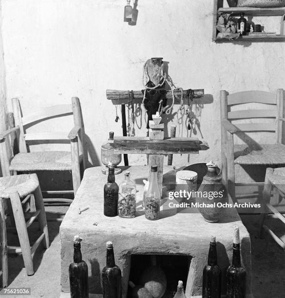 Voodoo altar in 1946 in Haiti.